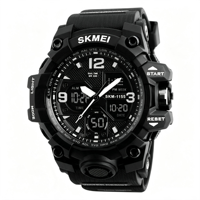 Reloj Electrónico Impermeable para Hombre, Reloj Multifuncional de Doble Pantalla Extra Grande para Deportes al Aire Libre