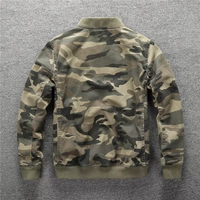 Veste bomber décontractée pour homme, version coréenne, col montant, tissu en toile, motif géométrique, logo frontal, respirante, chaleur d'automne