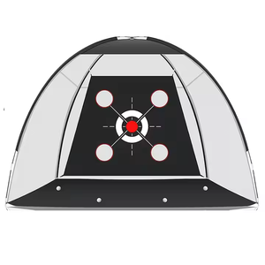 ตาข่าย10x7FT ไม้กอล์ฟโพลีเอสเตอร์สีขาว & สีดำทนทานเทรนเนอร์สำหรับฝึกซ้อมการตีและขับรถ - Product Image 2