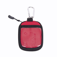 Pochette de voyage mini portable réutilisable en néoprène rouge avec fermeture éclair pour huiles essentielles et parfums d'urgence, motif lettres tendance