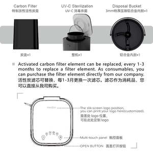 Processeur de déchets de cuisine automatique professionnel compacteur de déchets alimentaires intelligent avec serrure de couvercle de filtre absorbant les odeurs pour usage domestique - Product Image 3