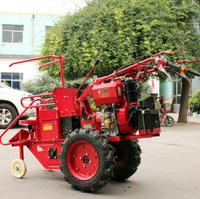 Moissonneuse-batteuse manuelle à maïs à rang unique pour tiges de maïs doux et ensilage, à rouleaux de décorticage, montée sur motoculteur