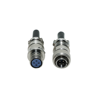 Connecteurs circulaires X12 de type 2-7 broches, prise femelle droite, fiche mâle, en cuivre plaqué or, pour câble d'aviation