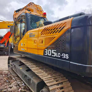 Excavatrice sur chenilles Hyundai d'occasion haute performance 305LC-9S (2023) avec moteur Cummins, pompe et roulement, équipement de construction lourd de 30 tonnes - Product Image 3