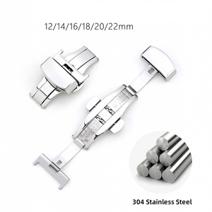 Thép không gỉ Tự động đôi-đẩy bướm <span class=keywords><strong>Clasp</strong></span> khóa cho Longines chinh phục & submariner-phong cách đồng hồ phụ kiện - Product Image 3