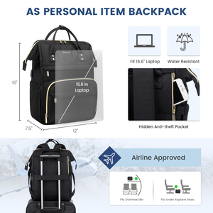2025 LOVEVOOK Large Capacity USB Enabled Waterproof 13-17 in Laptop <strong>Backpacks</strong> <strong>Secure</strong> Business Work Travel School Bags for Women - Product Image 4