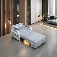 Sofá Cama Plegable de Doble Uso, Nuevo Modelo 2025, Pequeño, Multifuncional, con Almacenamiento, Cama Individual Retráctil