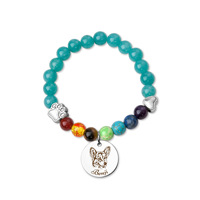 Bracelet en acier inoxydable avec chaîne et maillons, arbre de vie, sept chakras, bijoux de yoga Bouddha pour femmes et hommes