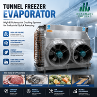 Refroidisseur d'air de surface pour évaporateur de tunnel de congélation basse température, pour application sur ligne de congélation rapide de crème glacée