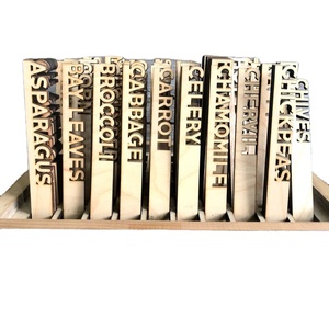 <span class=keywords><strong>Étiquettes</strong></span> de signe de plante en bois pointues personnalisées <span class=keywords><strong>étiquettes</strong></span> de marquage de <span class=keywords><strong>semis</strong></span> en bambou écologique - Product Image 1