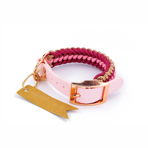 Correa y collar de perro tejido a mano Paracord hecho a mano para collar de cachorro y juego de correa - Product Image 4