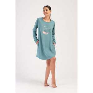 Tunique à manches longues et col rond pour femme, taille XXL, avec poche ovale, en tricot - Product Image 4