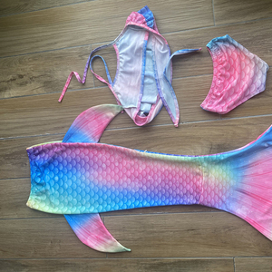 Gran oferta, 3 uds., disfraz de cola de sirena para niños, trajes de baño para niñas, traje de cola de sirena para niños, regalo de cumpleaños para niñas de 2 a 12 años - Product Image 3