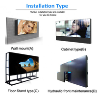 Écran mural vidéo LCD 55 pouces 3x3, contrôleur, moniteur tactile infrarouge, indice de protection IP66, cadre étroit pour les magasins de détail, les salles d'exposition