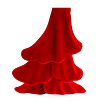 Figurines de Noël modernes en velours et plastique ODM, statues floquées pour salon, bureau, fête, avec lumière LED faite à la main, vente en gros
