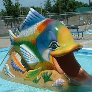 Sculpture d'animal marin de grande taille, modèle décoratif, sculpture de poisson en fibre de verre grandeur nature, océan - Product Image 5