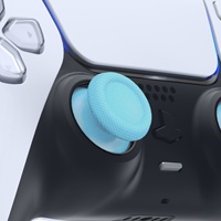 EXtremeRate Manettes de remplacement en plastique bleu pour manette PS5 pour manette PS5 et PS4
