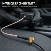Câble coaxial MMCX à angle droit U.F.L, assemblage de câbles RF sur mesure, câble pigtail RG178MHF1, OEM ODM, câble de raccordement à faible perte en cuivre