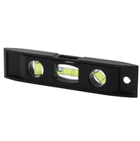 Niveau de torpille de 6 pouces avec niveau en plastique noir portable multifonctionnel magnétique Niveau de 9 pouces