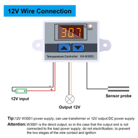 XH-W3001 12V 24V 220V thermostat numérique numérique interrupteur de température micro-ordinateur régulateur de température