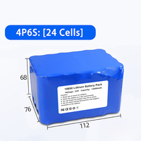 24v 12000mah 18650 लिथियम पैक (ए-ग्रेड सेल) -24 बैटरी यूनिट + मुक्त diy एडेप्टर, 24v इलेक्ट्रॉनिक उपकरणों के लिए अनुकूलन योग्य
