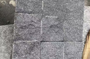 بلاط حجر طبيعي أسود مصقول G684 لرصف الفناء والممرات، بلاط جرانيت أسود - Product Image 2