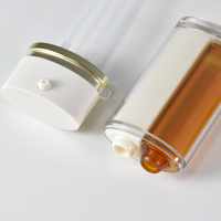 Flacon de lotion cosmétique pour soins de la peau et sérum capillaire 2-en-1 avec pompe, double compartiment, 15 ml*2, 25 ml*2, qualité supérieure
