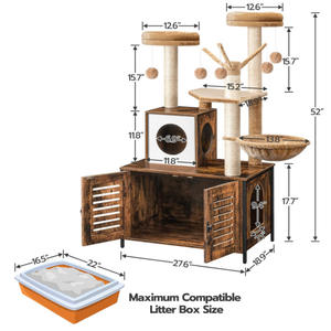 Groothandel Milieuvriendelijke Sisal Moderne Custom Kat Boom Kattenbak Krabplank Kat Bed Huisdier Nest Kast Hangmat Pet Kerst - Product Image 4