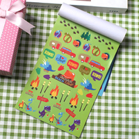 Lot de Livres d'Autocollants Dinosaures Thème Plage, Autocollants Artisanaux Assortis en Gros pour Enfants, Idéal pour les Enseignants, Récompenses en Classe et Projets DIY
