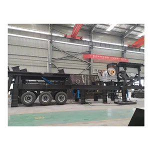 Portable Crawler Mobile Supplier Artificial Marble Stone Production Jaw Crusher Line