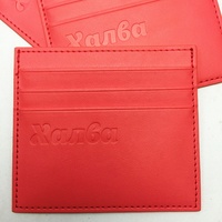 Dompet Kartu Kulit PU Warna Pantone Kustom Dengan Kotak Hadiah Logo Emboss, Tempat Kartu Tipis, Hadiah Bisnis, Tempat Kartu Nama