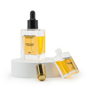 สี่เหลี่ยมผืนผ้า1ออนซ์15มิลลิลิตรขวดหยดแก้วเหลวไฮดราสาระสำคัญขวดน้ำมัน30มิลลิลิตร50มิลลิลิตรเครื่องสำอางผลิตภัณฑ์ดูแลผิวบรรจุภัณฑ์แก้วขวดเซรั่ม - Product Image 2