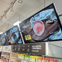Écran Publicitaire Numérique de Plafond pour Intérieur 32 43 50 55 Pouces, Tableau de Menus et Affichage de Prix pour Restaurants