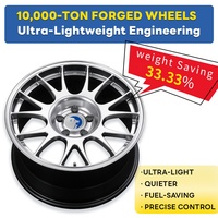 Rines Forjados Ligeros de Varias Radias de 18, 19 y 20 Pulgadas con Acabado Plateado 5x114.3 5x112 5x120 Compatibles con Honda Civic y Tesla Model 3