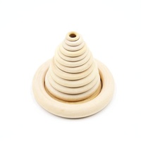 Pendentif en bois poli écologique naturel, cercle pour l'artisanat du bois, décorations murales