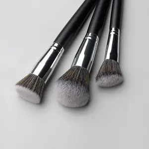 Vonira New Arrival 10 Cái Bạc Nhãn Hiệu Riêng Makeup Brushes Set Biểu Tượng Tùy Chỉnh Foundation Đường Viền Eye Powder Make Up Công Cụ Kit