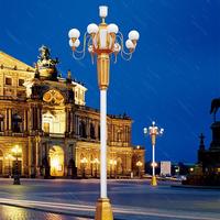 Lampadaire LED carré extérieur personnalisé, étanche, pour jardin, alimentation CA, indice IP65, panneau solaire, détecteur de mouvement, télécommande