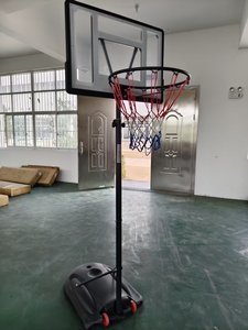 Adjustable Black Powder-coated Steel Indoor Basketball &amp; <strong>Netball</strong> PE Backboard Hoop with <strong>Net</strong> - Product Image 3