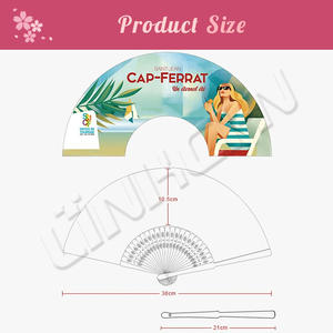 Personalizado Impresso Folding Hand Fan Personalizado Fã De Bambu De Seda com Pintura Decorativa para Festivais Promoções Música Eventos - Product Image 4