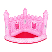 Château Gonflable Personnalisé Princesse avec Piscine et Jouets Aquatiques, Structure Gonflable Rebondissante