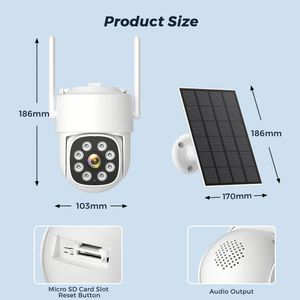 Compre Cámaras Solares PTZ 4G (5Mp o Superior) con Ranura para Tarjeta SIM Sistema <span class=keywords><strong>de</strong></span> <span class=keywords><strong>Vigilancia</strong></span> con Seguimiento Automático <span class=keywords><strong>de</strong></span> 3 Vistas - Product Image 6