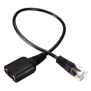 Convertidor de audio de 3,5 mm a conector RJ9, adaptador de doble conector para conexión de auriculares y teléfono - Product Image 1