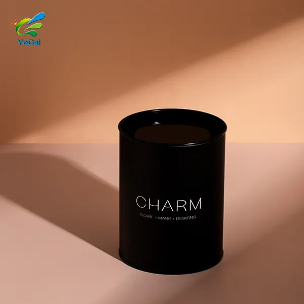 High-End individuell bedruckte Papp zylinder Parfüm Verpackungs box Kosmetik papier Tube mit Metall deckel