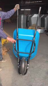 भारी शुल्क 75l धातु कार्वादीला एकल न्यूमेटिक व्हील निर्माण बैरो WB7200-Wheelbarrows - Product Image 5