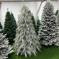 Umweltfreundlicher 2,13m PE Beflockter Schnee-Kunstweihnachtsbaum mit Metallständer für Innen- und Außendekoration zu Weihnachten