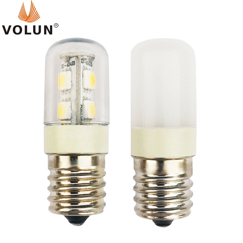 E17 لمبة LED الموفرة للطاقة مصباح 110V220V الضوء الأبيض الدافئة T18S الثلاجة مصباح السناج غطاء فوق البوتاجاز لإخراج الأدخنة آلة معدات الإضاءة