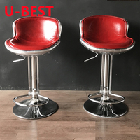 Tabouret de bar industriel U-BEST en métal et aluminium antique pour salle à manger, salon de cigares et cave d'homme, tabouret de comptoir de style aviateur