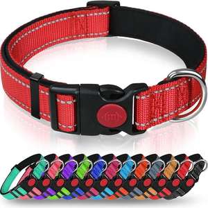 <span class=keywords><strong>Collar</strong></span> reflectante ajustable de nailon de 12 colores para perros pequeños con anillas en D, estilo clásico, accesorio de entrenamiento para gatos, venta al por mayor - Product Image 1