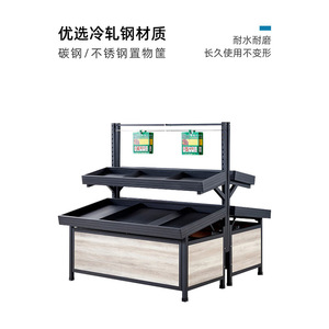 Sou Mi Ka Supermarket Fruit Rack Single Layer Heavy Duty Single Sided For Stores - Product Image 5