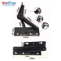 WELLTOP Neuheiten Möbel zubehör Hardware Sofa Aufbewahrung scharniere Schwarzes Bett Hebe mechanismus Feder scharnier halterung